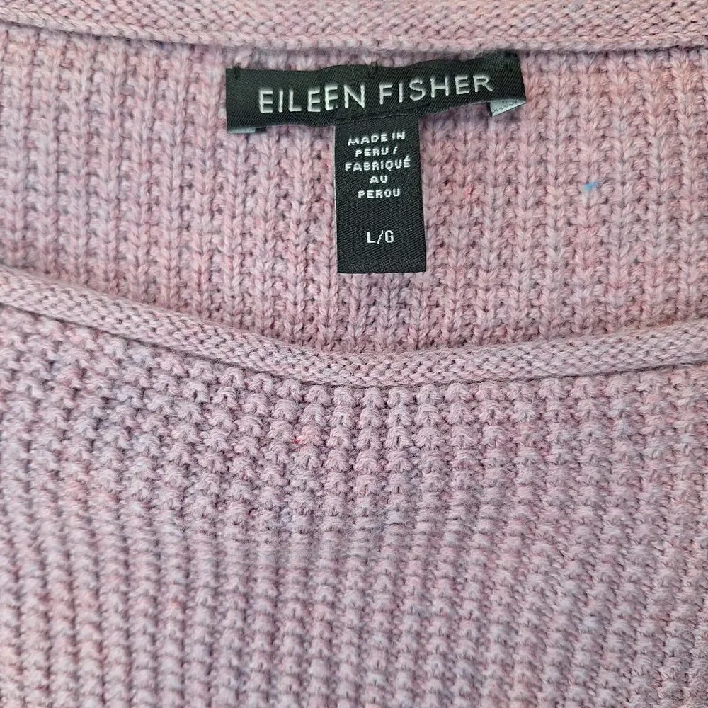 Eileen fisher knit sweater large pink/purple large
